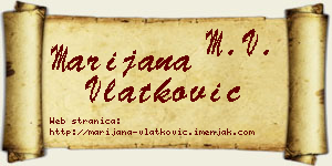 Marijana Vlatković vizit kartica